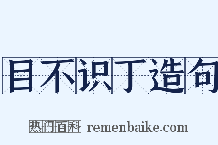 目不识丁造句是什么意思的图片